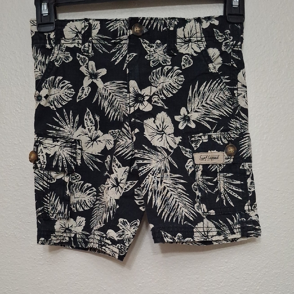 Carter's Black and White Tropical Print Shorts